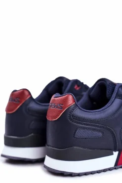 Hot Evento Sportowe Męskie Buty Skóra Zamsz Granatowe Fonsi