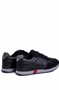 Clearance Evento Sportowe Męskie Buty Skóra Zamsz Czarne Fonsi