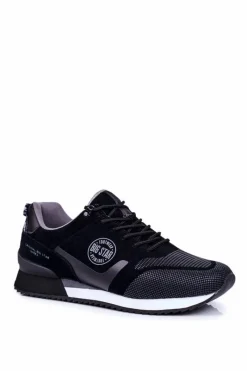 Obuwie Sportowe Męskie>Big Star Shoes Sportowe Męskie Buty Sneakersy Big Star Czarne GG174548