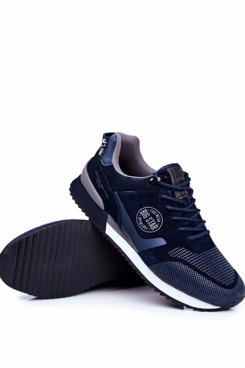 Clearance Big Star Shoes Sportowe Męskie Buty Sneakersy Big Star Granatowe GG174547