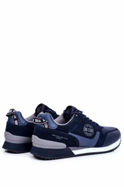 Clearance Big Star Shoes Sportowe Męskie Buty Sneakersy Big Star Granatowe GG174547