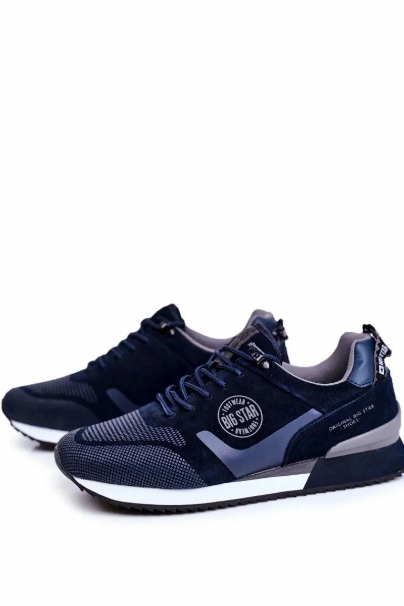 Clearance Big Star Shoes Sportowe Męskie Buty Sneakersy Big Star Granatowe GG174547