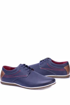 New Sportowe Męskie Granatowe Półbuty Casual Marlabo Męskie Półbuty Casual