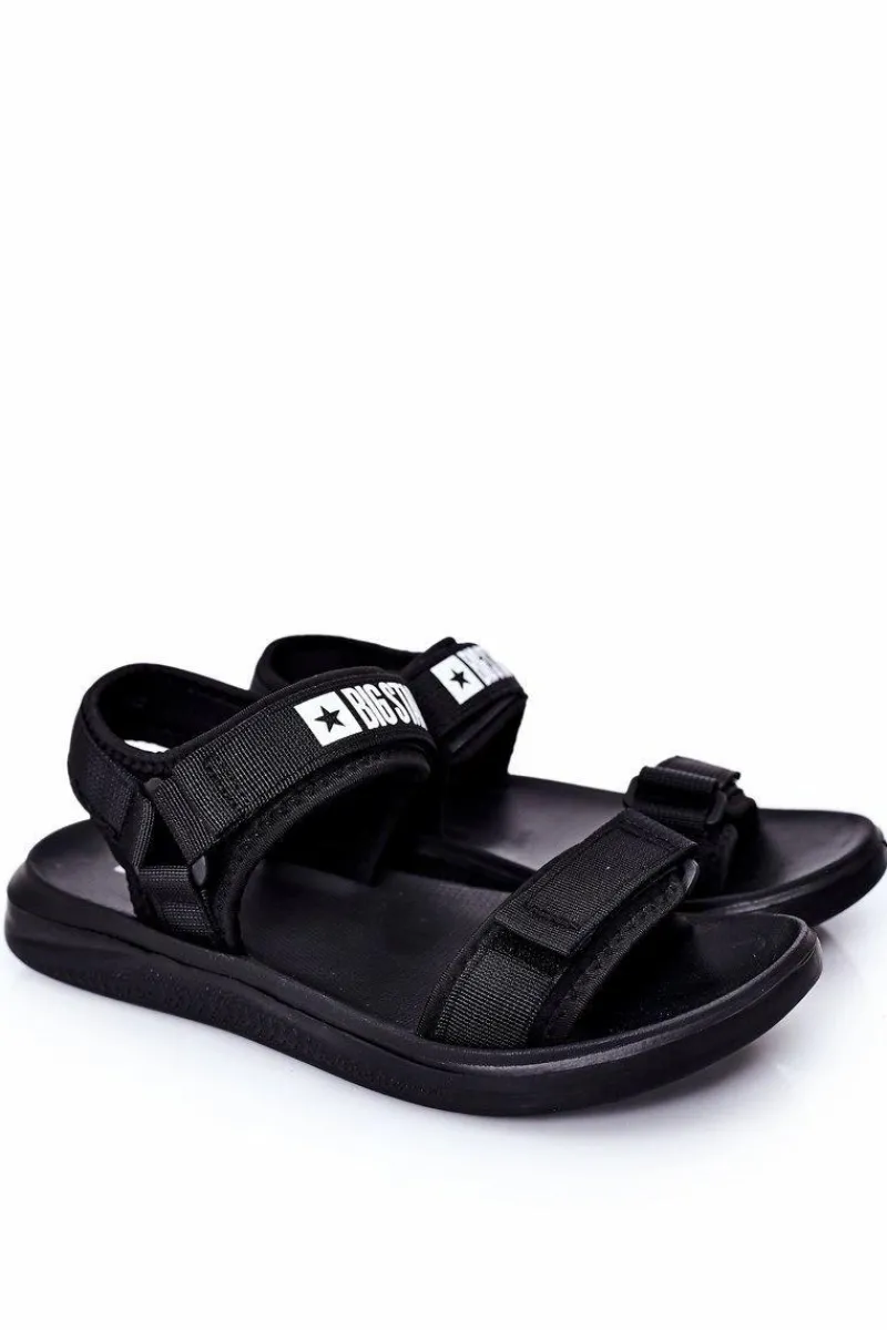 Sandały Męskie>Big Star Shoes Sportowe Męskie Sandały Big Star HH174842 Czarne