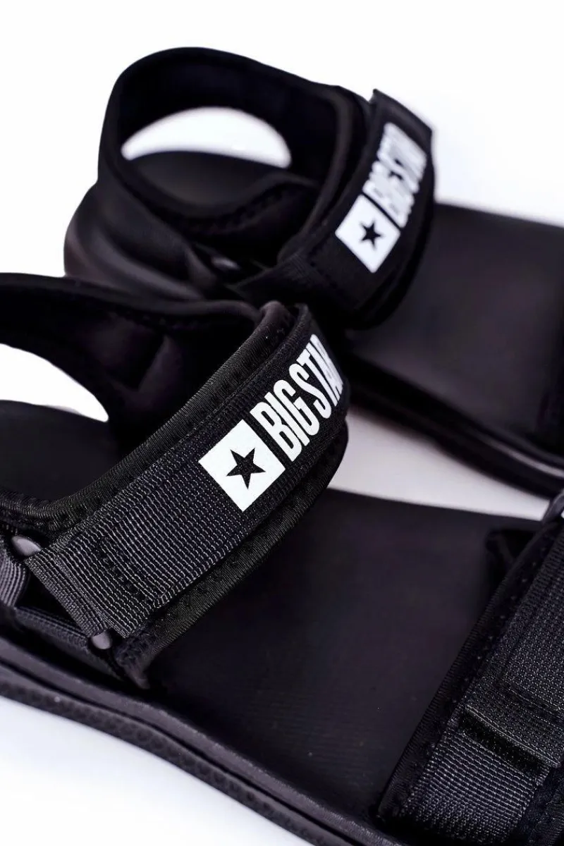 Sandały Męskie>Big Star Shoes Sportowe Męskie Sandały Big Star HH174842 Czarne