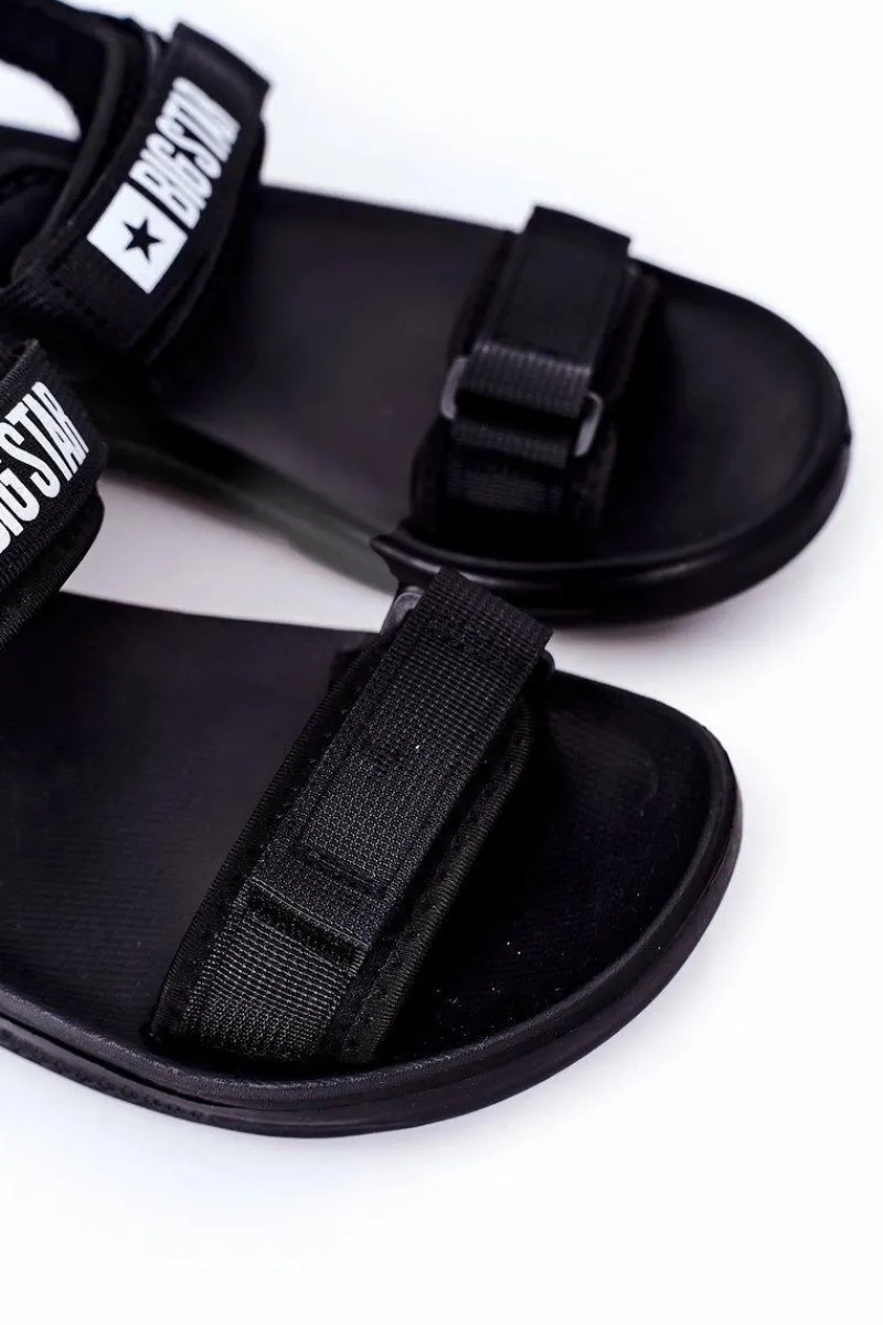 Sandały Męskie>Big Star Shoes Sportowe Męskie Sandały Big Star HH174842 Czarne