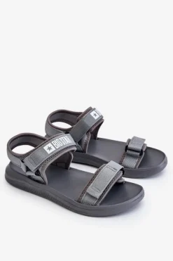 Sandały Męskie|Sandały Big Star>Big Star Shoes Sportowe Męskie Sandały Big Star HH174843 Szare