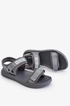 Sandały Męskie|Sandały Big Star>Big Star Shoes Sportowe Męskie Sandały Big Star HH174843 Szare