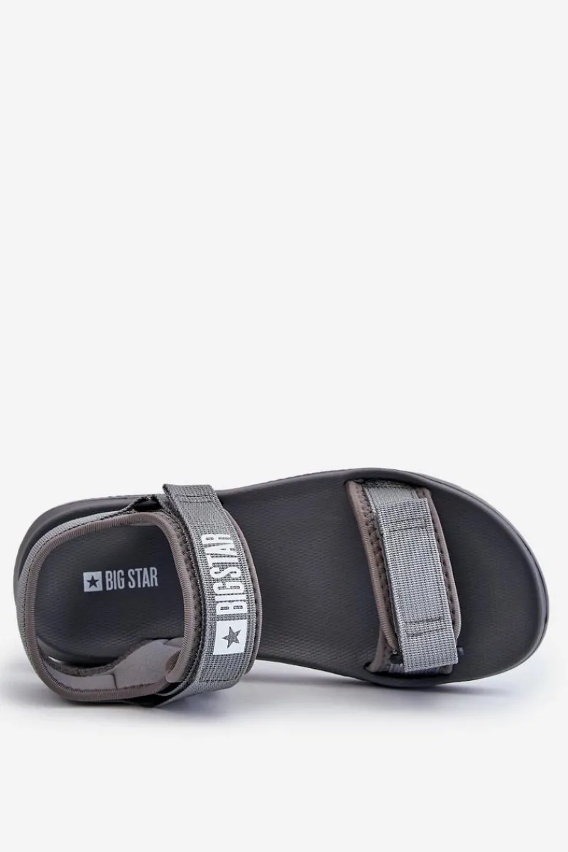 Sandały Męskie|Sandały Big Star>Big Star Shoes Sportowe Męskie Sandały Big Star HH174843 Szare