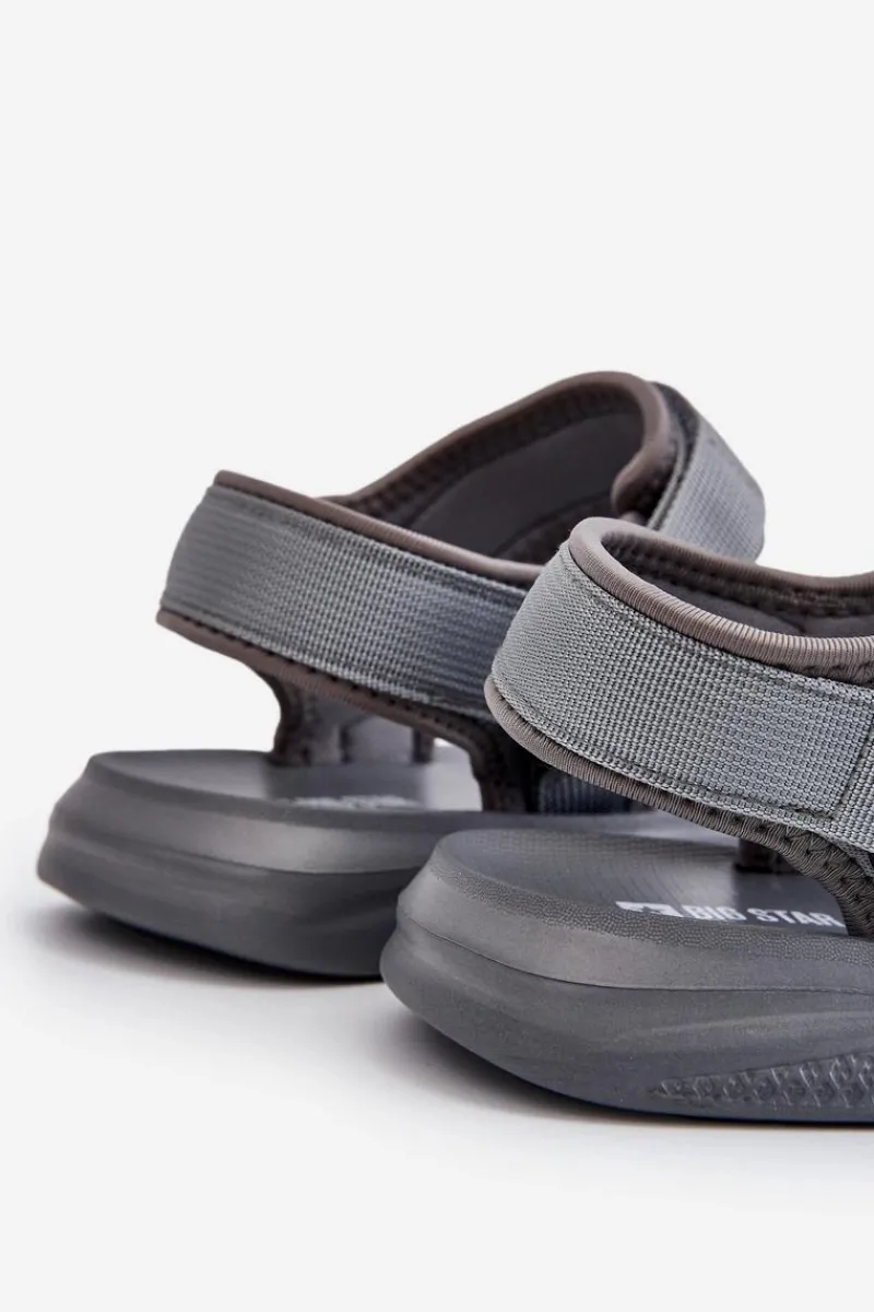 Sandały Męskie|Sandały Big Star>Big Star Shoes Sportowe Męskie Sandały Big Star HH174843 Szare