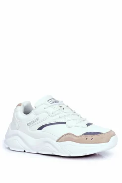 Best Sportowe Obuwie Męskie Big Star Białe GG174573 Męskie Obuwie Sportowe Męskie