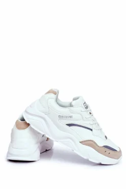 Best Sportowe Obuwie Męskie Big Star Białe GG174573 Męskie Obuwie Sportowe Męskie