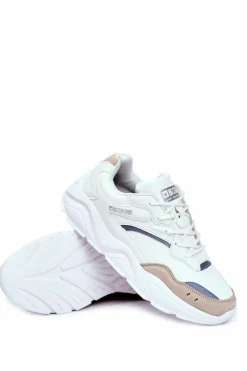 Best Sportowe Obuwie Męskie Big Star Białe GG174573 Męskie Obuwie Sportowe Męskie