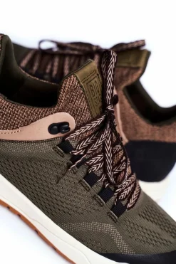 New Big Star Shoes Sportowe Obuwie Męskie Big Star Khaki FF174278