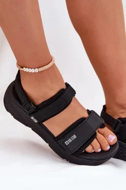 Online Big Star Shoes Sportowe Sandały Damskie Na Platformie Big Star RR274A077 Czarne Czarny