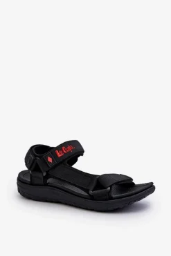 Discount Sportowe Sandały Męskie LCW-24-34-2620 Czarne Męskie Sandały Męskie