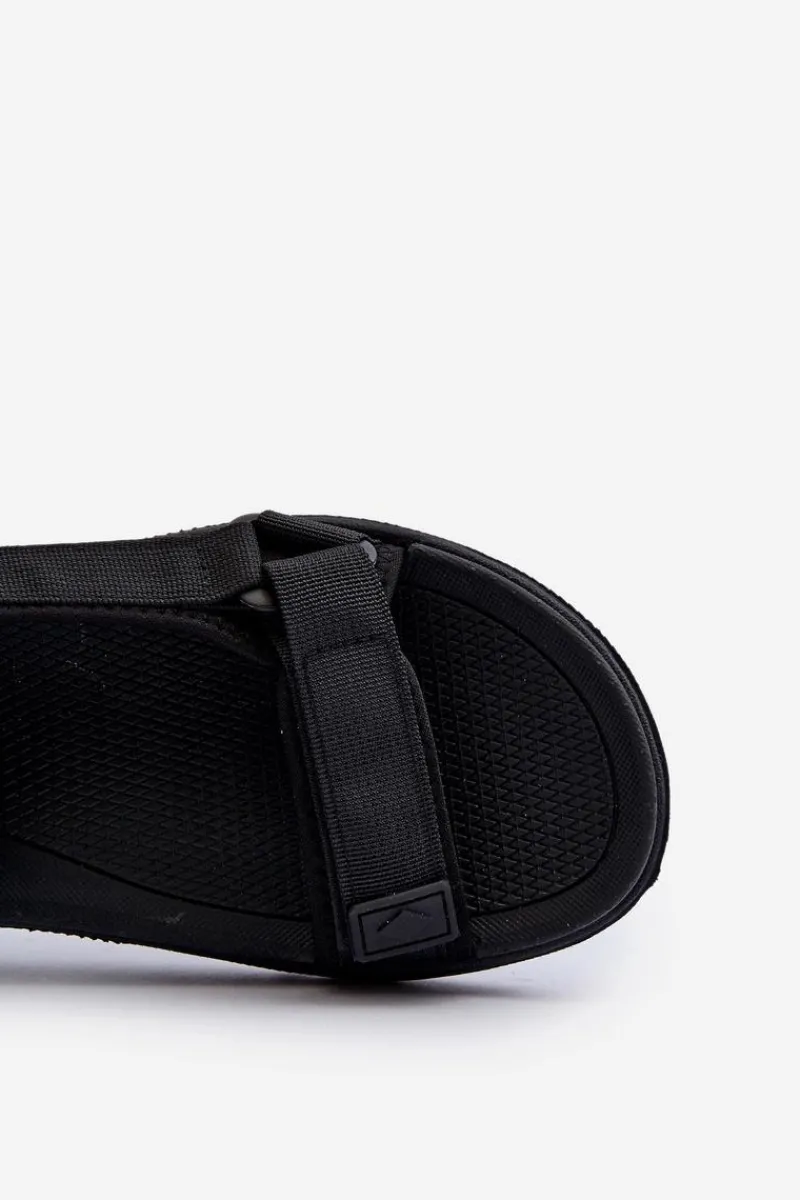 Discount Sportowe Sandały Męskie LCW-24-34-2620 Czarne Męskie Sandały Męskie