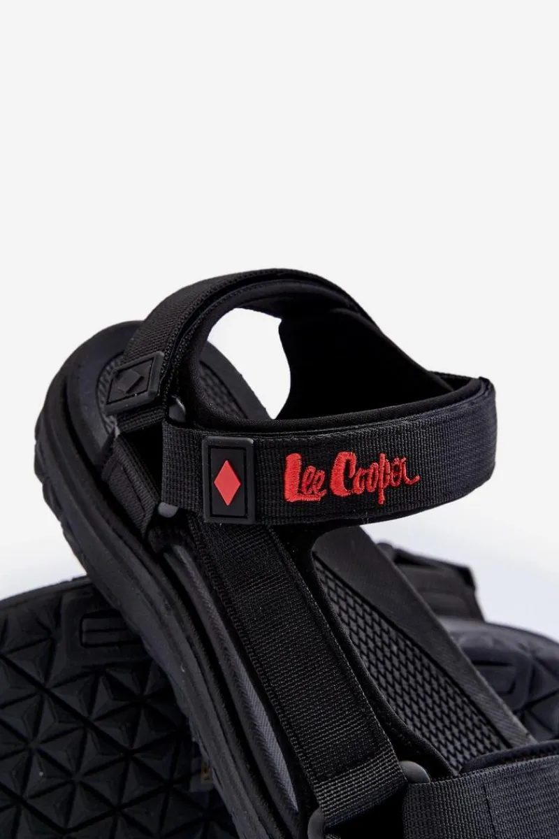 Discount Sportowe Sandały Męskie LCW-24-34-2620 Czarne Męskie Sandały Męskie