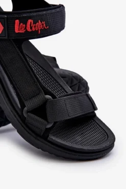 Discount Sportowe Sandały Męskie LCW-24-34-2620 Czarne Męskie Sandały Męskie