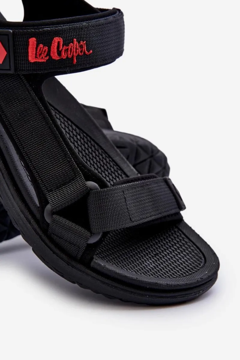 Discount Sportowe Sandały Męskie LCW-24-34-2620 Czarne Męskie Sandały Męskie