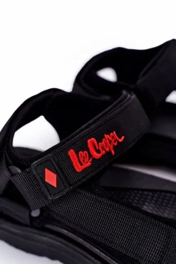 Hot Sportowe Sandały Męskie LCW-22-34-0960 Czarne Męskie Sandały Męskie