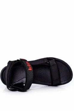 Hot Sportowe Sandały Męskie LCW-22-34-0960 Czarne Męskie Sandały Męskie