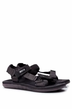 Sandały Męskie|Sandały Big Star>Big Star Shoes Sportowe Sandały Męskie Szare Big Star FF174501