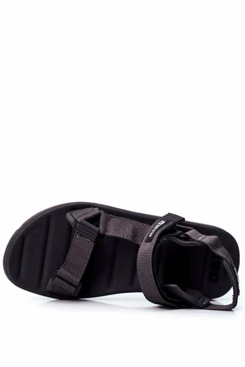 Sandały Męskie|Sandały Big Star>Big Star Shoes Sportowe Sandały Męskie Szare Big Star FF174501