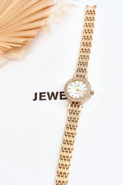 Best Stalowy Damski Zegarek Złoty Zegarki