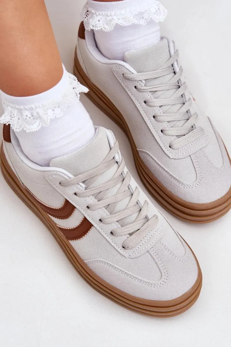 Buty Sportowe Na Platformie|Sneakersy Damskie>Boto Stylowe Sneakersy Na Platformie Szare Doriwa Szary