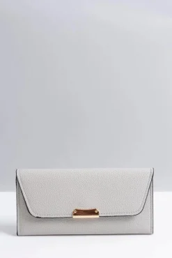 Online Boto Stylowy Duży Szary Portfel Damski