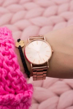 Outlet Boto Stylowy Miedziany Damski Zegarek z Bransoletą