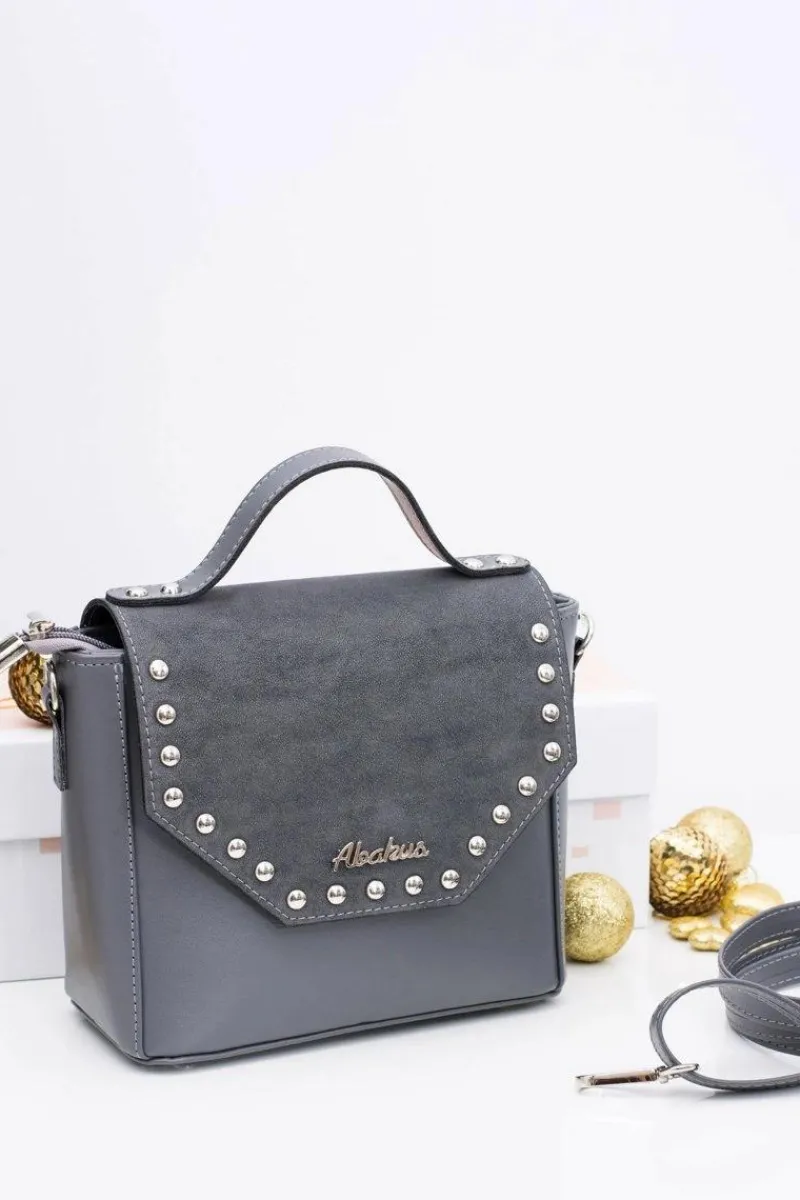 Torebki Kuferki>Boto Szara Damska Elegancka Torebka Kuferek