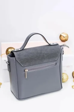 Torebki Kuferki>Boto Szara Damska Elegancka Torebka Kuferek