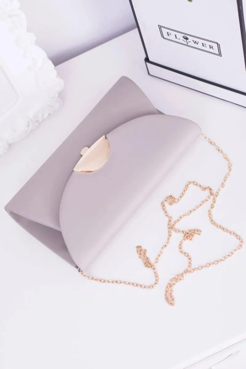 Discount Szara Kopertówka Torebka na Łańcuszku Kopertówki