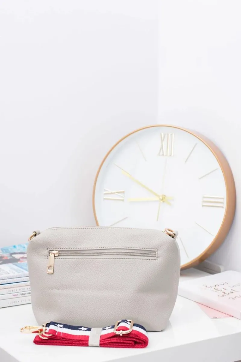 Discount Szara Torebka Damska A4 na Rami Torebki Klasyczne