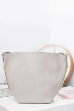 Torebki Klasyczne>Boto Szara Torebka Damska A4 Shopper Bag