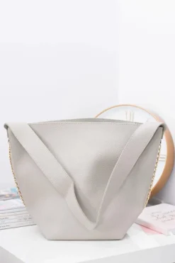 Torebki Klasyczne>Boto Szara Torebka Damska A4 Shopper Bag