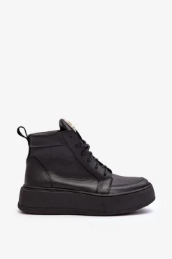 Botki Sznurowane|Czarne Botki><noscript><img width=