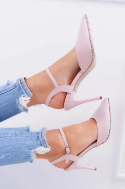 Discount Szpilki Damskie W Szpic Lakierowany Obcas Różowe Trends Damskie Szpilki Zamszowe