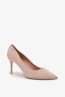 New Boto Szpilki Damskie Z Eko Zamszu Beżowe Elvessa Beżowy