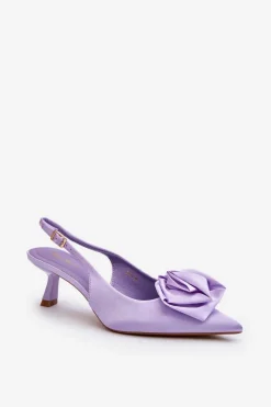 Outlet Boto Szpilki Z Ozdobą Fioletowe Ozena