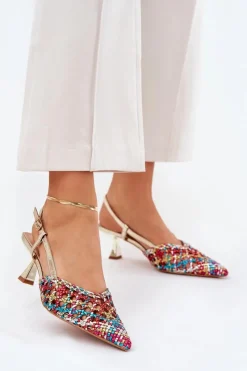 Czółenka Klasyczne>Boto Szpilki Ze Szpiczastym Noskiem I Odkrytą Piętą Multikolor Umirana Wielokolorowy