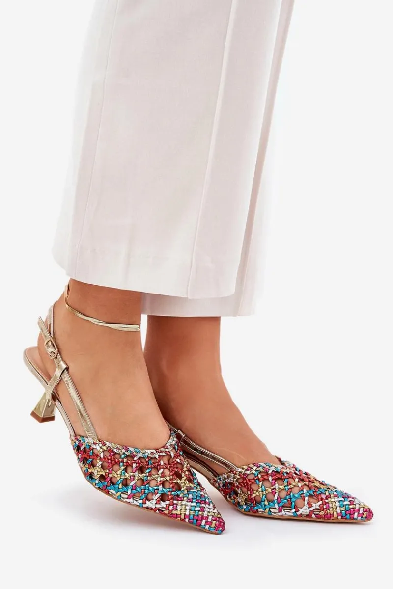 Czółenka Klasyczne>Boto Szpilki Ze Szpiczastym Noskiem I Odkrytą Piętą Multikolor Umirana Wielokolorowy