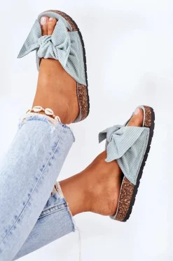 Klapki Korkowe|Klapki Damskie Klasyczne>Boto Sztruksowe Klapki Na Korku Miętowe Summertime