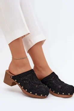 Klapki Na Obcasie|Klapki Damskie Klasyczne><noscript><img width=