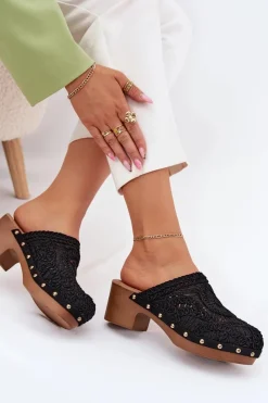 Klapki Na Obcasie|Klapki Damskie Klasyczne><noscript><img width=