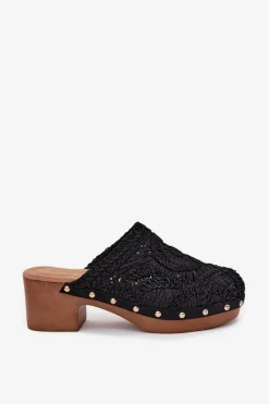 Klapki Na Obcasie|Klapki Damskie Klasyczne><noscript><img width=