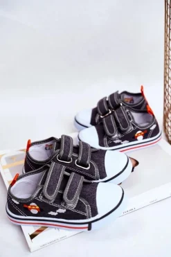 Best Boto Tenisówki Dziecięce na Rzepy Szare Nimalo