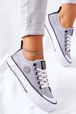 Best Big Star Shoes Tenisówki Na Platformie BIG STAR II274023 Szare